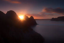 Three Cliffs sunset von Leighton Collins