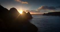 Sunset at Three Cliffs Bay by Leighton Collins