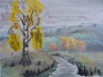 Herbstliche Birke by Gerhard Stolpa