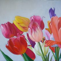 Bunte Tulpen von Anne Petschuch