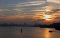 Boston Harbor at sunset von Johannes Singler