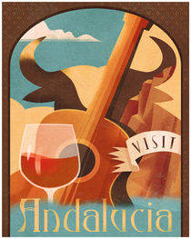 Andalucia Travel Poster von Benjamin Bay