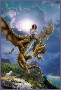 Dragon with Girl von Jan Patrik Krasny