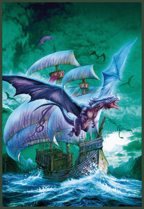 Dragon and Sailing Ship by Jan Patrik Krasny