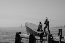 New York Harbour Scene by Sascha Mueller