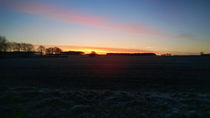 Winter Field Sunset 5 - Winter Morning Skyfire by Alexander von Wieding