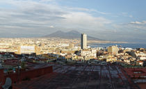 Neapel Blick zum Vesuv by Rene Müller