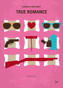 No736 My True Romance minimal movie poster by chungkong