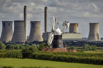 Leverton Windmill and West Burton Power Station by chris-drabble