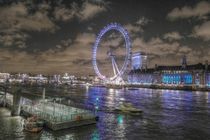 London Eye bei Nacht von stephiii