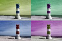 Pop Art Leuchtturm auf Helgoland-Düne von kattobello