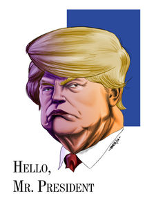 Caricature of Donald Trump by Juan Paolo Novelli