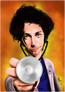 Caricature of Valentino Rossi by Juan Paolo Novelli