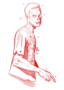 Sketch of zombie by Juan Paolo Novelli
