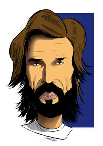 Caricature of Andrea Pirlo by Juan Paolo Novelli