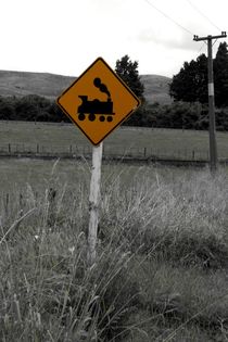 Railway sign in New Zealand von stephiii