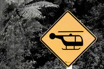 Road sign 'Helicopter' in New Zealand by stephiii