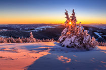 Winter sunset in the Alps von Zoltan Duray