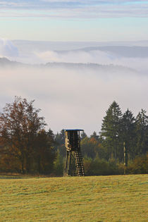 Herbstimpression mit Hochsitz by Bernhard Kaiser