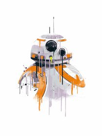 BB8 robot watercolor style art print