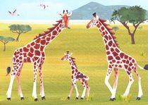 Giraffen Familie von Julia Reyelt