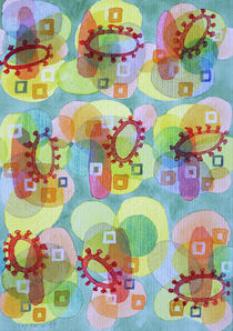 Lovely Pattern with Red Rings  by Heidi  Capitaine