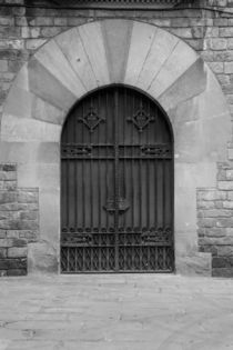 Old iron door in Barcelona, Spain by stephiii