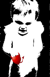 Cupid with Devil Heart von Sheryl  Chapman