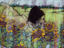 liegender Akt in Sonnenblumen by Skadi Engeln