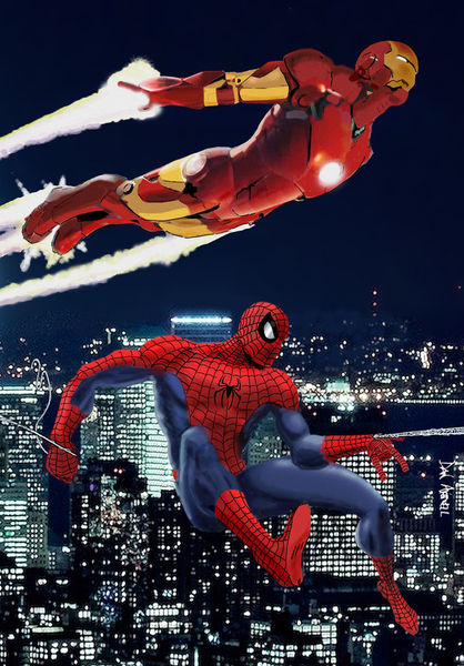 A2-spider-man-and-iron-man-signed-plusoneinchborder