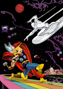 Marvel: Thor v The Silver Surfer by Daniel Avenell