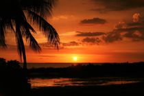 Red Beach Sunset by Sheryl  Chapman