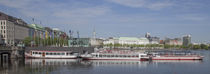 Jungfernstieg mit Binnenalster und Schiffsanleger, Hamburg, Deutschland von Torsten Krüger