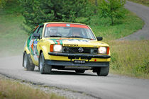 Yellow vintage Opel Kadett C Coupe racing car by maxal-tamor
