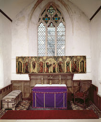 Retable depicting the Crucifixion with Eight Saints von English School