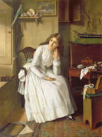 Flo Dombey in Captain Cuttle's Parlour by William Maw Egley