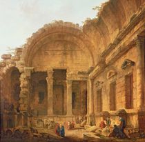Interior of the Temple of Diana at Nimes by Hubert Robert