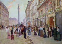 Workers leaving the Maison Paquin by Jean Beraud