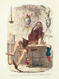 Jack Gets the Golden Hen away from the Giant by George Cruikshank