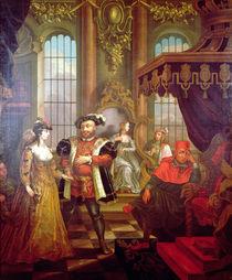 Henry VIII introducing Anne Boleyn at court by William Hogarth