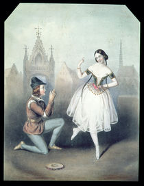 'La Esmeralda': Carlotta Grisi & Jules Perrot d by Augustus Jules Bouvier