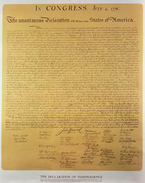 Declaration of Independence of the 13 United States of America of 1776 by American School