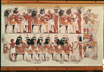 Banquet scene, from Thebes von Egyptian 18th Dynasty