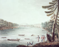 A View of Ticonderoga from a point on the north side of Lake Champlain von James II Hunter