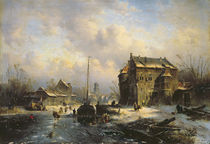 Winter Scene, 1851 by Charles-Henri-Joseph Leickert
