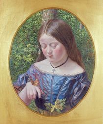 Girl with a Butterfly von William J. Webbe or Webb