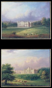 Two Views of Apley Priory by English School