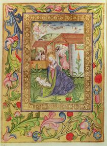 Codex Ser Nov 2599 f. 39v The Birth of Christ by German School