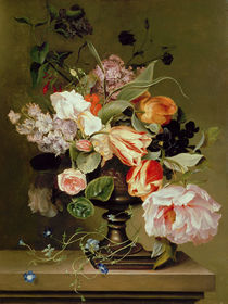 Still life with flowers by Marie Geertruida Snabille
