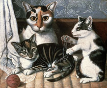 Cat and Kittens, c.1872-1883 by American School